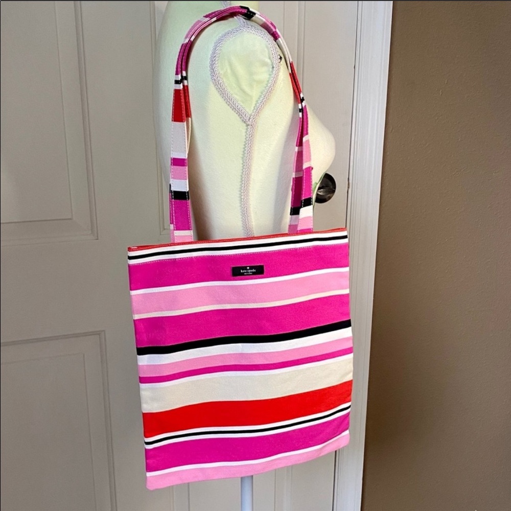 NWT Kate Spade ♠️ Multicolor Stripe Canvas Tote💗